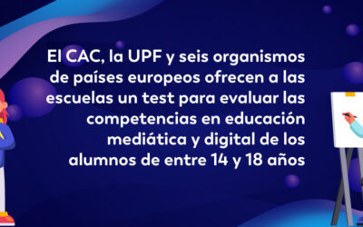 El CAC, la UPF y seis organismos de países europeos ofrecen a las escuelas un test para evaluar las competencias en educación mediática y digital de los alumnos de entre 14 y 18 años